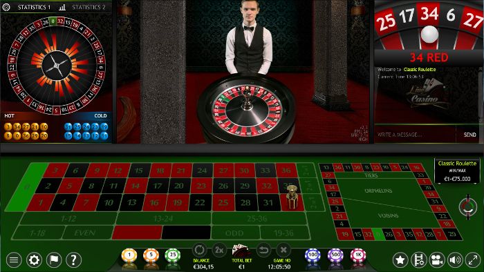 live croupier in online roulette