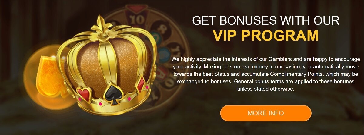 Golden Crown Casino VIP program screenshot