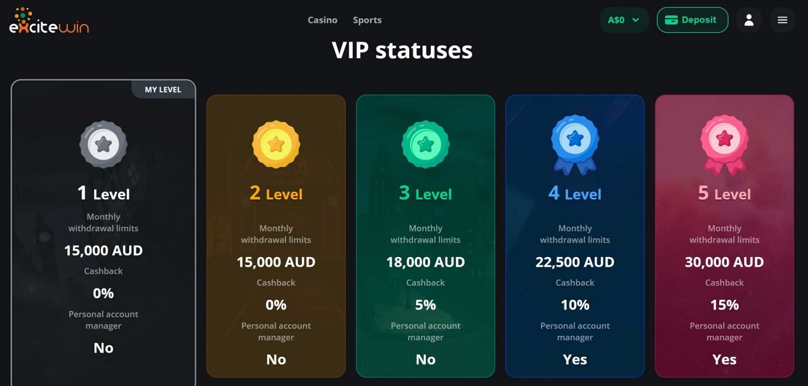 VIP Program at ExciteWin