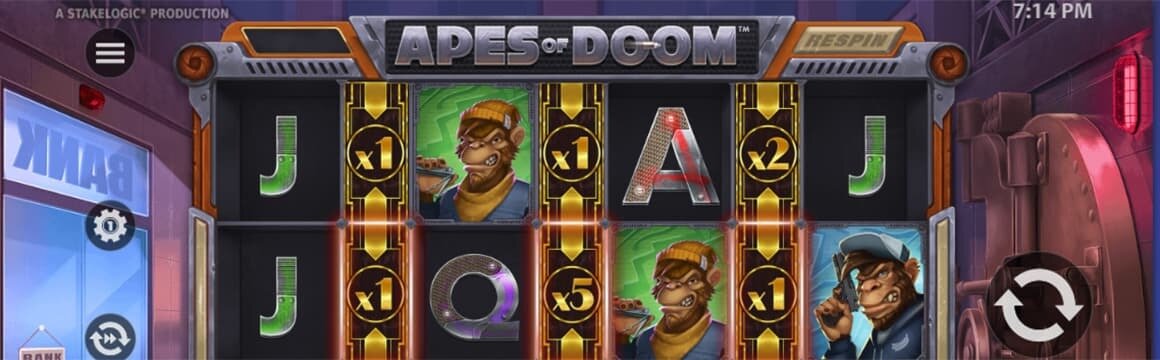 Apes of Doom of a new online pokie with the most misleading title ever. Do not let that put you off because it is a superb machine.