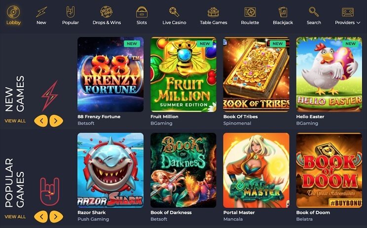 Rolling Slots Games Lobby