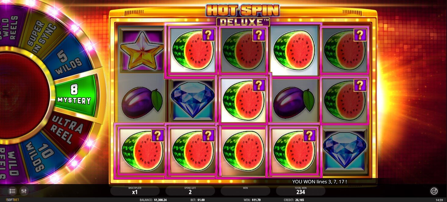 Hot Spin Deluxe Free Spins Mystery Symbols