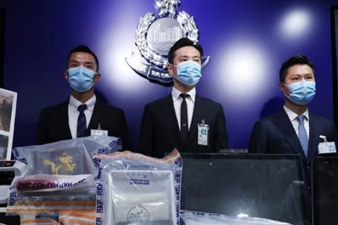 Hong Kong police officers performed seven raids across the city and made 48 arrestes as they clamp down on triad activity.